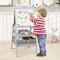 Grey 3-in-1 Kids Art Easel with Magnetic Chalkboard and Whiteboard Perfect Gift for Boys and Girls